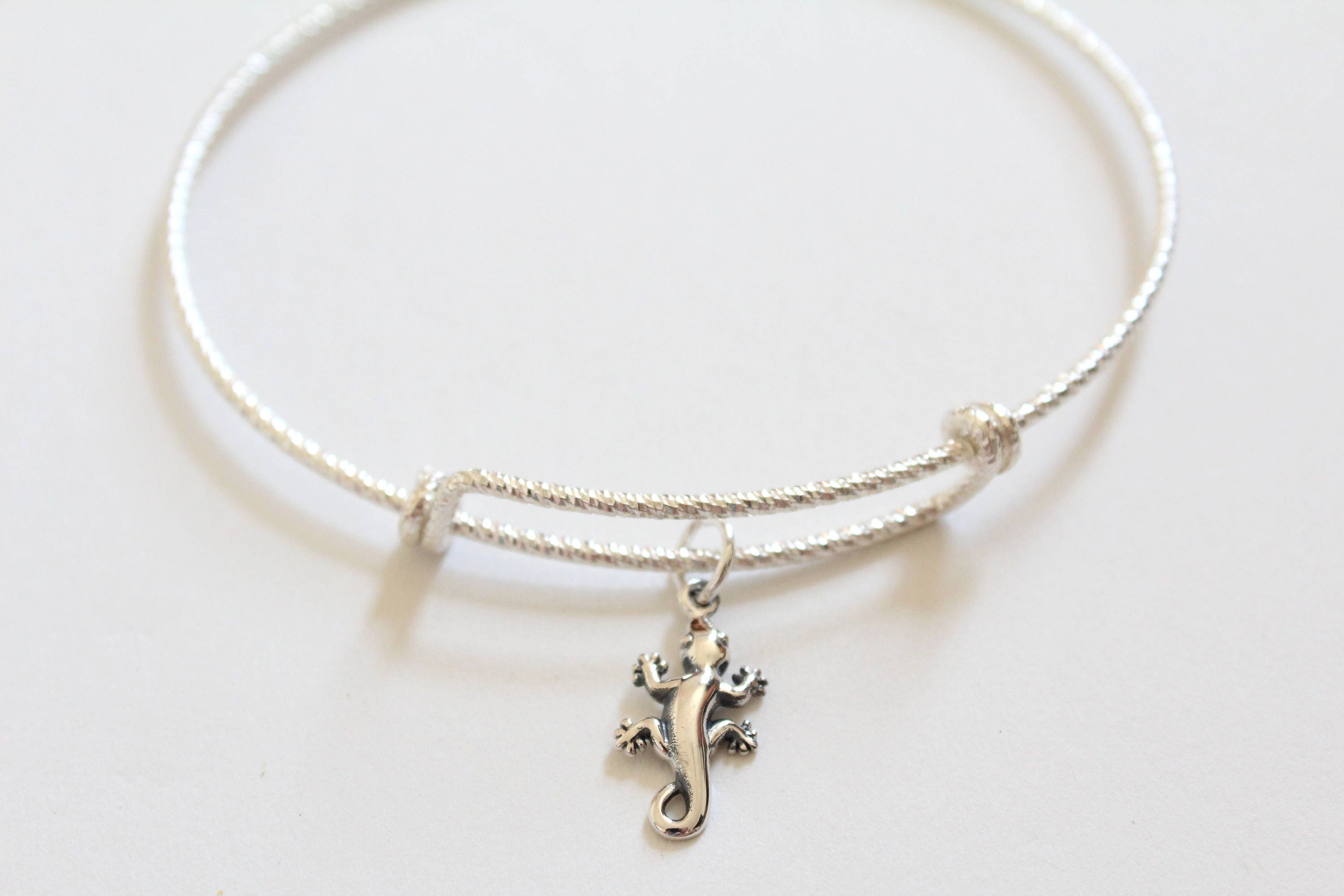 Sterling Silver Bracelet with Sterling Silver Gecko Charm, Gecko Bracelet, Lizard Bracelet, Lizard Charm Bracelet, Gecko Charm Bracelet Sterling Silver Bracelet with Sterling Silver Gecko Charm, Gecko Bracelet, Lizard Bracelet, Lizard Charm Bracelet, Gecko Charm Bracelet
