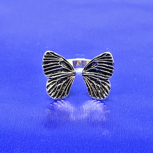 Sterling Silver Adjustable Butterfly Wing Ring, Sterling Silver Dimensional Adjustable Butterfly Wing Ring, Adjustable Butterfly Wing Ring
