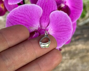 Ski Goggles Charm 3D Oxidized Sterling Silver Ski Goggles Charm 3D Oxidized Sterling Silver