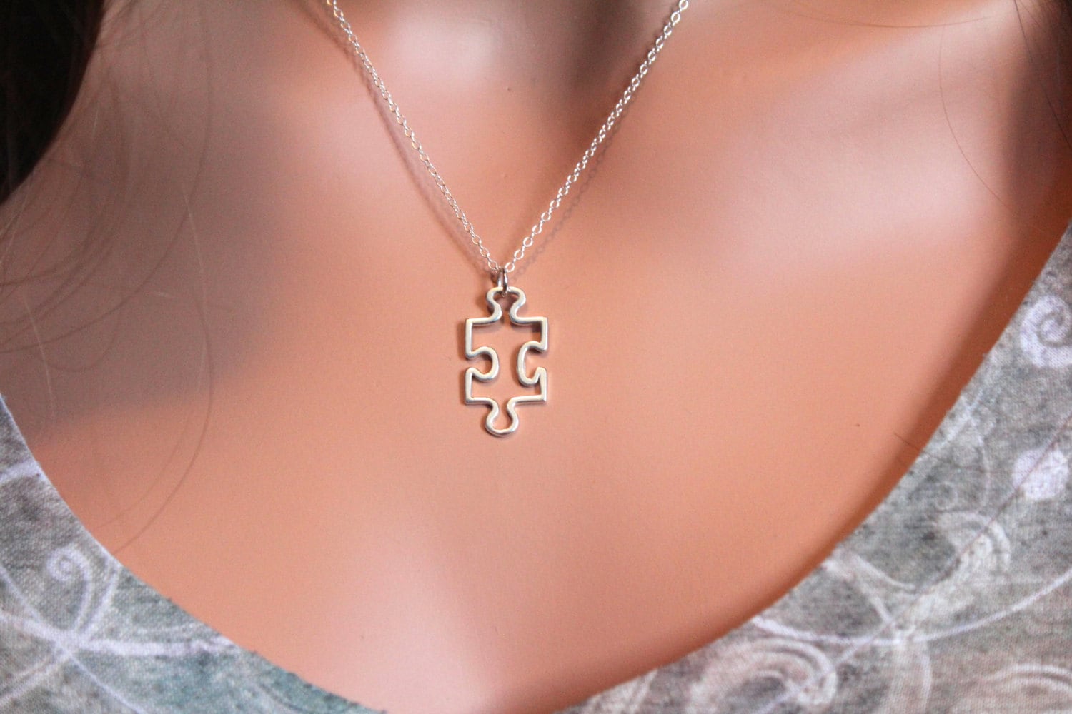 Collana Autismo Girasole In Argento Sterling 925 Con Pezzo Puzzle - Ciondolo Ispirazionale Per Donne, Regalo Consapevolezza Autismo