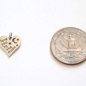 "Love You To The Moon" Mother & Daughter Sterling Silver Charm - 925 Silver, Fits Pandora Bracelets