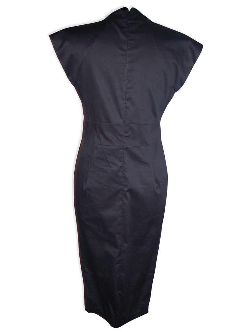 Black Dress Tall Woman Clothing Midi Dress Jewel Neck Etsy Australia