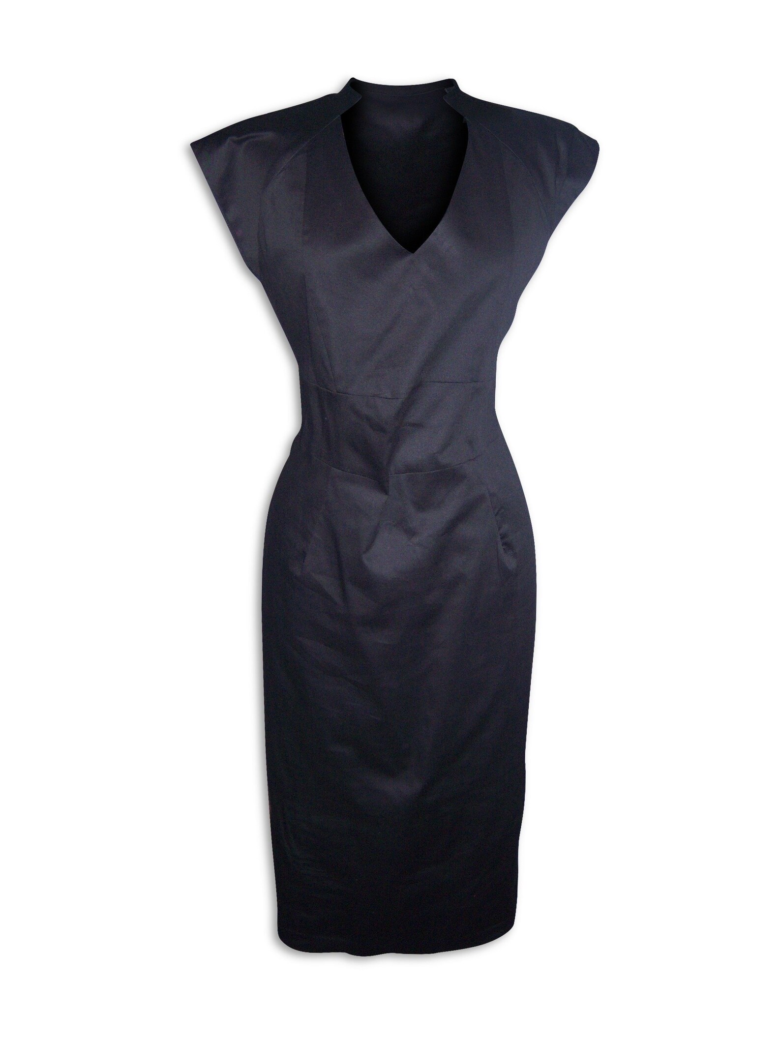 Black Dress Tall Woman Clothing Midi Dress Jewel Neck Etsy Australia