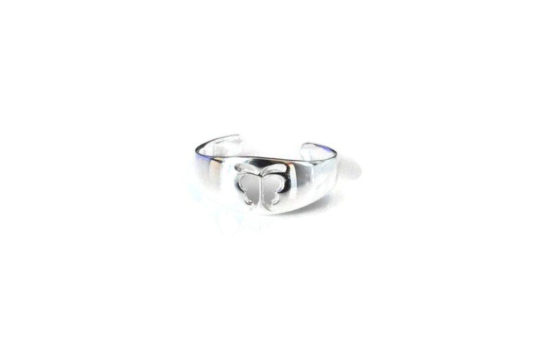 Butterfly Toe Ring Butterfly Toe Ring Sterling Silver Butterfly Toe Ring Silver Butterfly Cut Out Ring Silver Butterfly Toe Ring