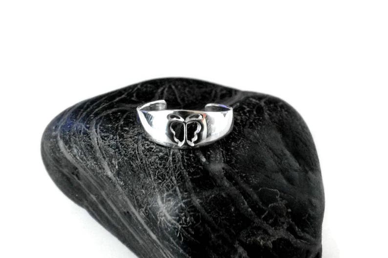 Butterfly Toe Ring Butterfly Toe Ring Sterling Silver Butterfly Toe Ring Silver Butterfly Cut Out Ring Silver Butterfly Toe Ring
