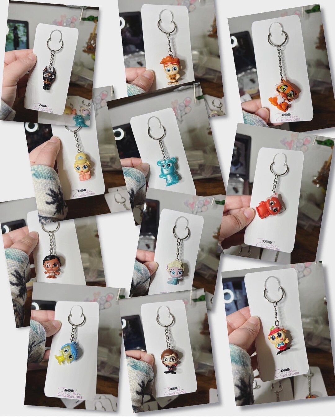 Repurposed Doorables Keychains Etsy