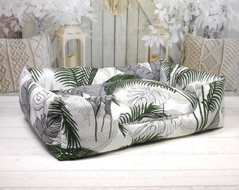 Soft dog basket palm leaves dog bed animal bed