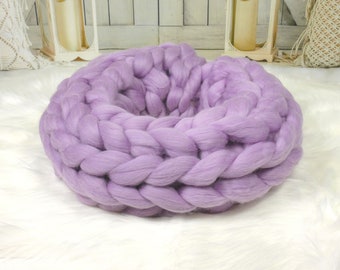 40 cm wool wreath in lilac made of merino wool to decorate yourself Advent wreath door wreath