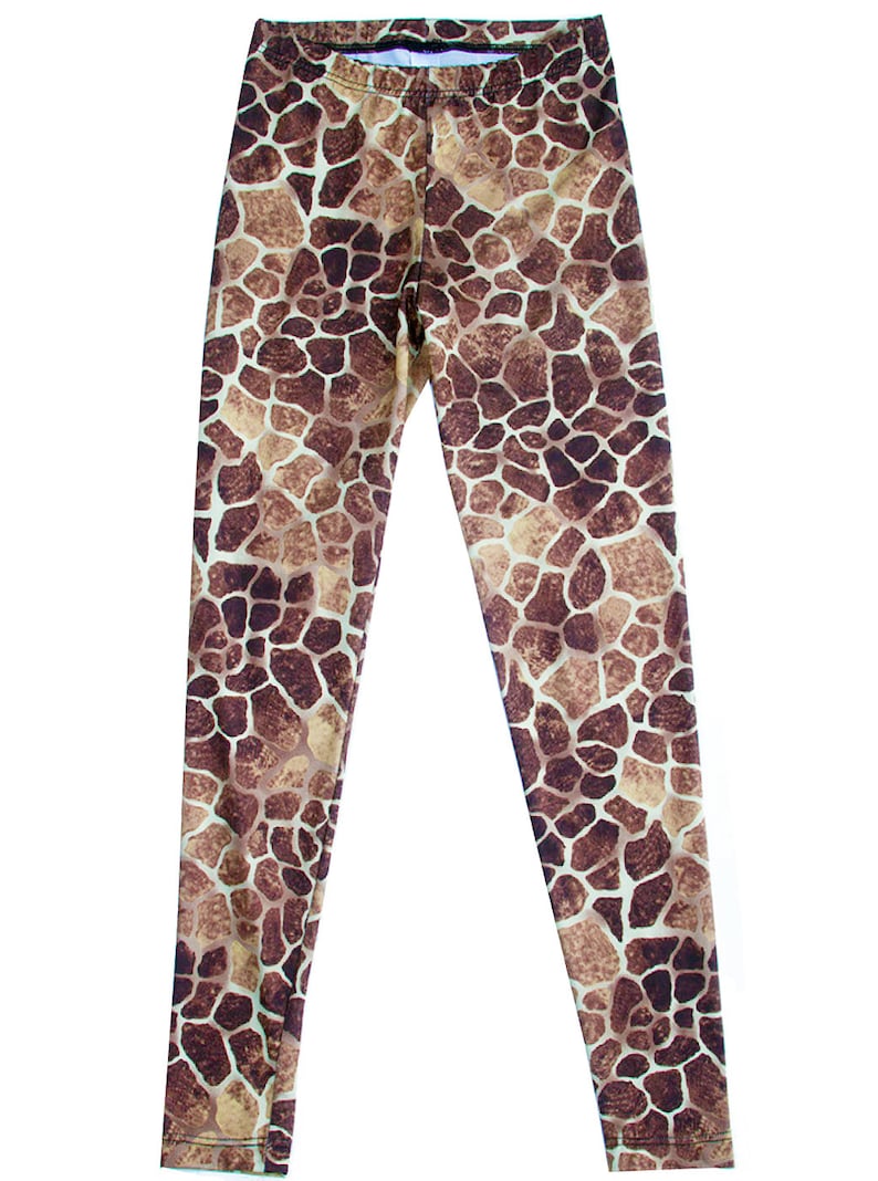 Giraffe Animal Print Nylon Spandex Women/'s Leggings Tights Fashion Hosiery Legwear Brown