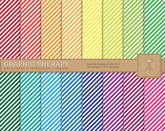 Rainbow Stripes Digital Paper Available for Instant Download