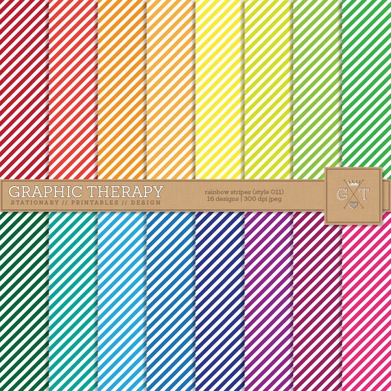 Rainbow Stripes Digital Paper Available for Instant Download | Etsy