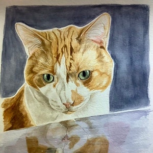 Hand Water Colored Pet Portraits