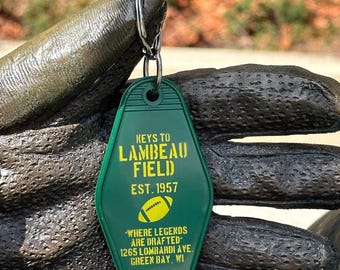 Set of 3 Lambeau Field Packers’ Football Lombardi NFL Draft Green Bay Wisconsin Cheesehead Key Chain