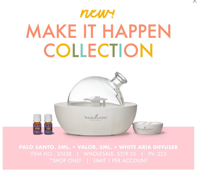 LAST CHANCE White Aria Young Living Make it Happen Etsy