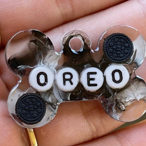 Oreo Custom Resin Dog Tag Etsy