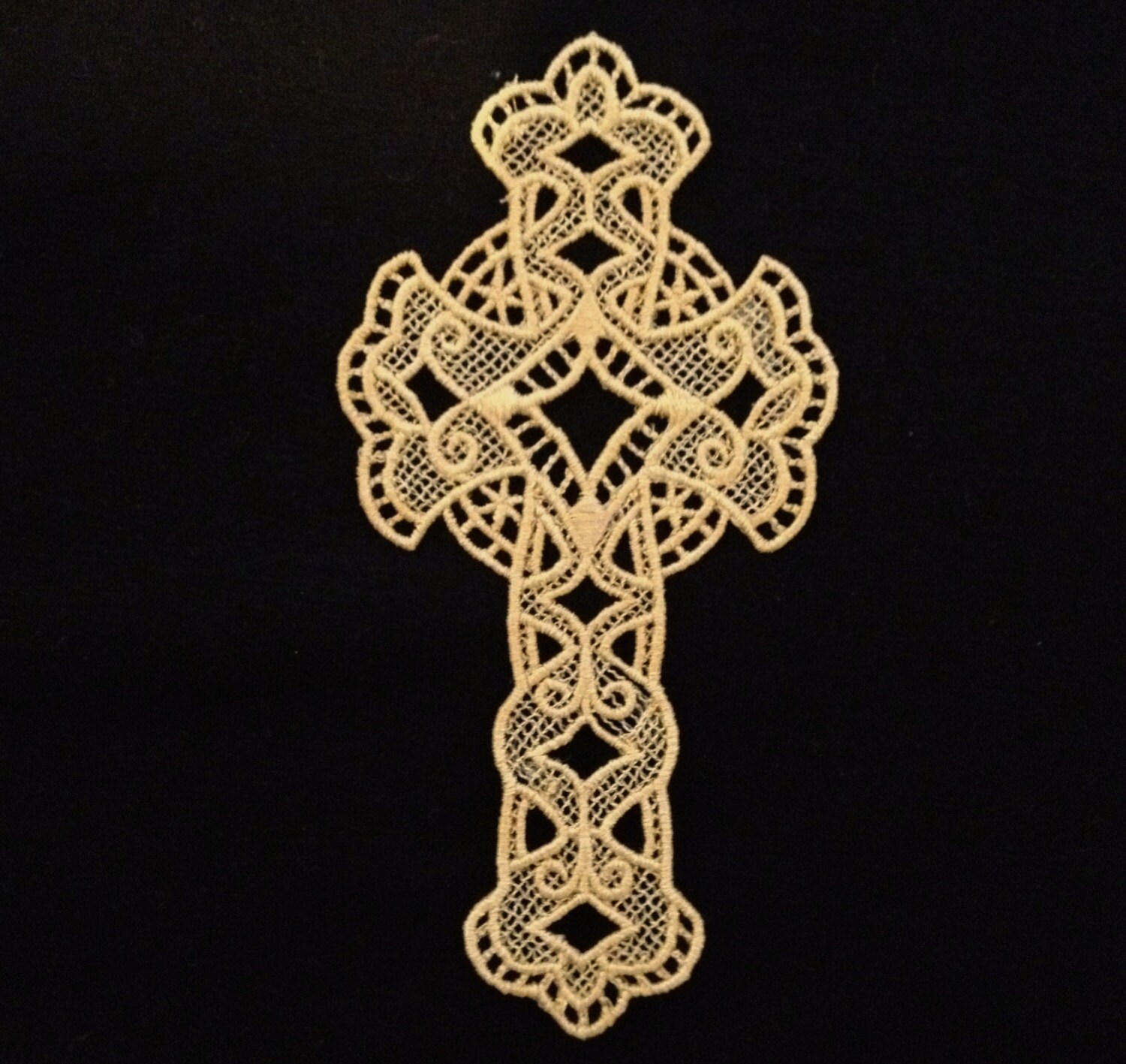 Lace Cross Bookmark Lace Cross Embroidered Lace Keepsake Etsy