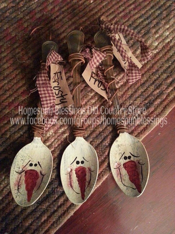 primitive christmas tree ornament one snowman spoon with rusty wire homemade 1 - Primitive Christmas Tree Ornaments primitive christmas tree ornament one snowman spoon with rusty wire homemade 1 - Primitive Christmas Tree Ornaments