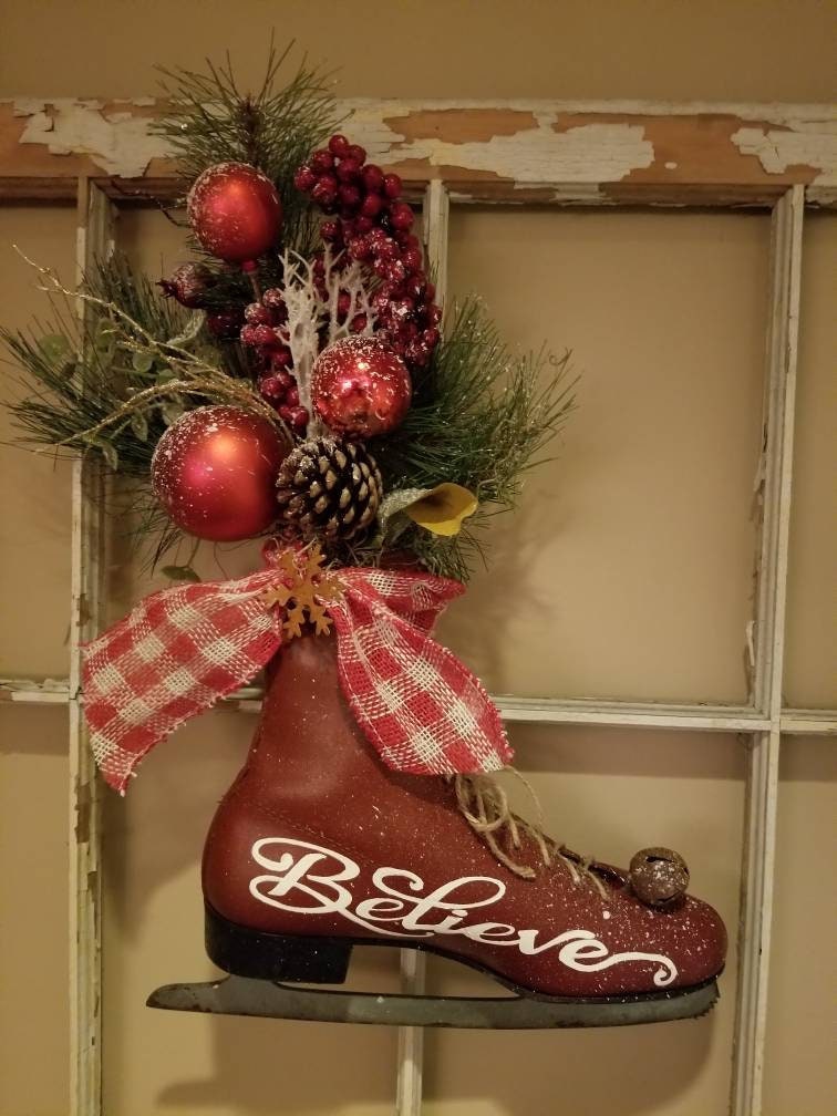 Vintage Ice Skate Decor Etsy Canada