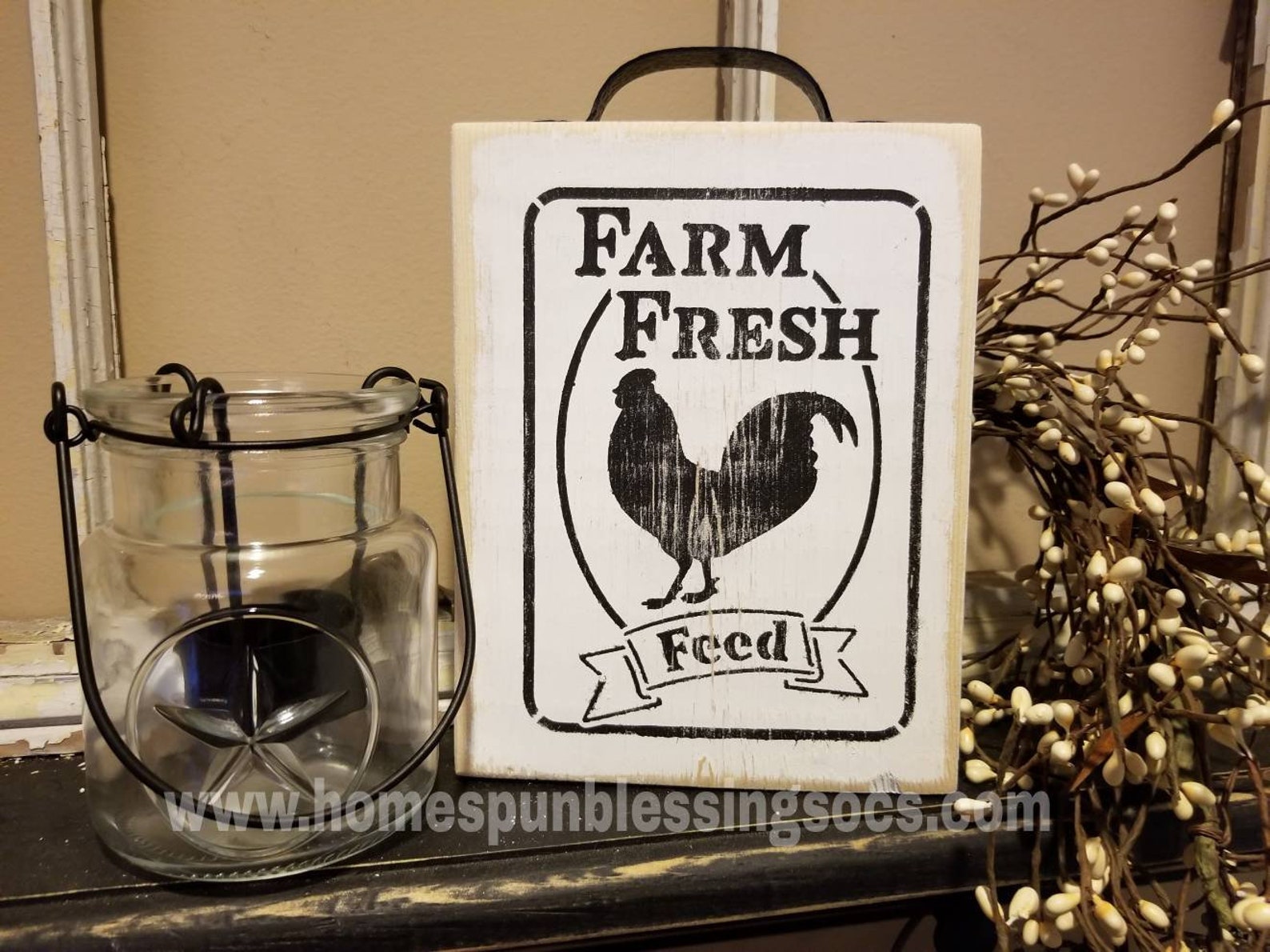 Feed Sack Shelf Sitter | Etsy
