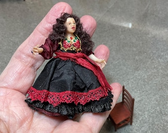 1:24th (half) scale, OOAK, character figure, sitting mystic.