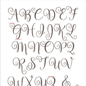 Alphabet Stencils - Letters - Curly Letters - Farmhouse - Alphabet - UPPER Case letters - Create Custom Signs - Reusable Bal2014 6 sizes