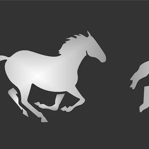 HORSES Stencil- Horse Border  STENCIL - Create a Border for Walls, Cottage Signs, Farmhouse Signs - 6 sizes