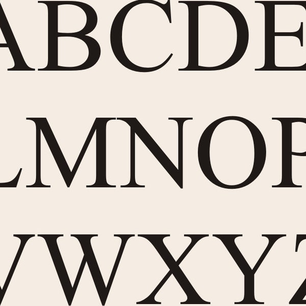 Alphabet Stencils - UPPERCASE Letters - Custom Alphabet - Lettering Stencils - Create Custom Signs, Farmhouse - Reusable ROM1005 - 10 sizes