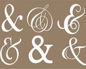 Items similar to AMPERSAND Stencil set of 6 / 9.7"x6.7" in total ...
