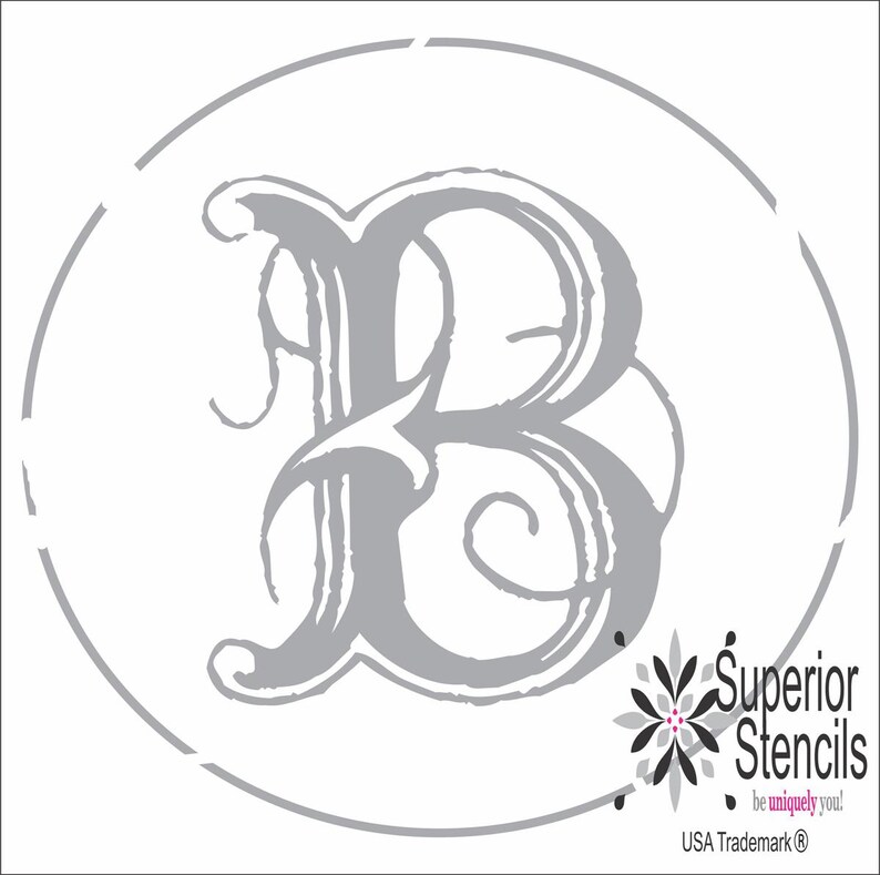 Custom Cornhole Stencil - Monogram - Custom Monograms - Custom Cornhole Boards - Paint Custom Corn Hole Boards - Reusable 8 sizes- 1 Letter afbeelding 2