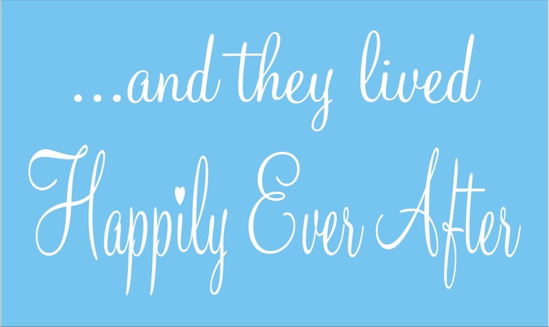 And They Lived Happily Ever After Stencil reusable - Etsy