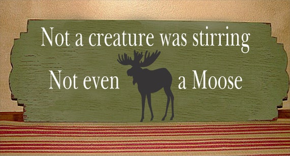 Not a creature was stirring Christmas Stencil Christmas mooe Stencil