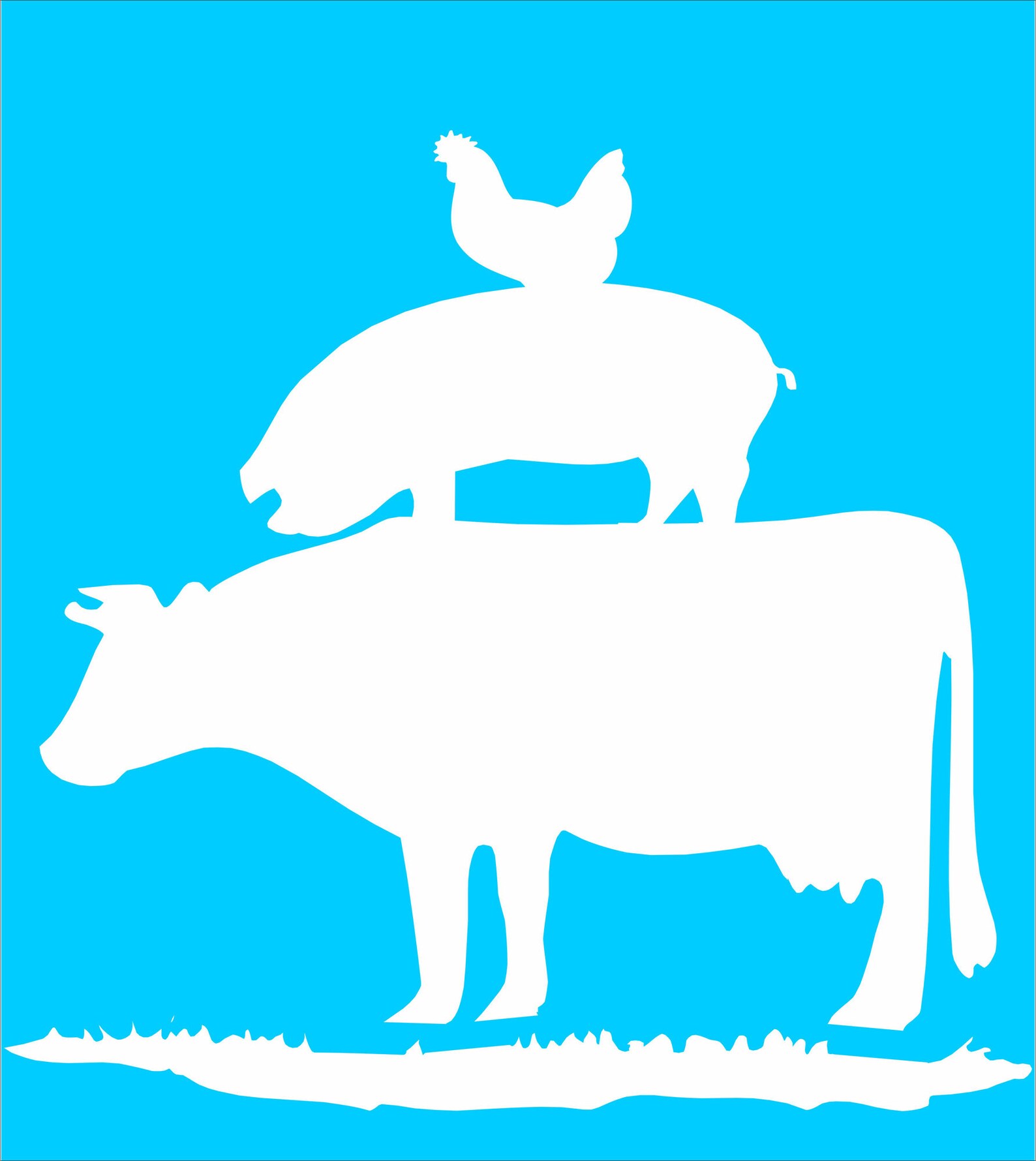 COW PIG CHICKEN stack Reusable STENCIl 10 Sizes Available ...