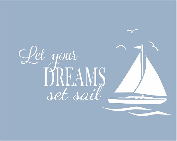 Let your dreams set sail picture frame block