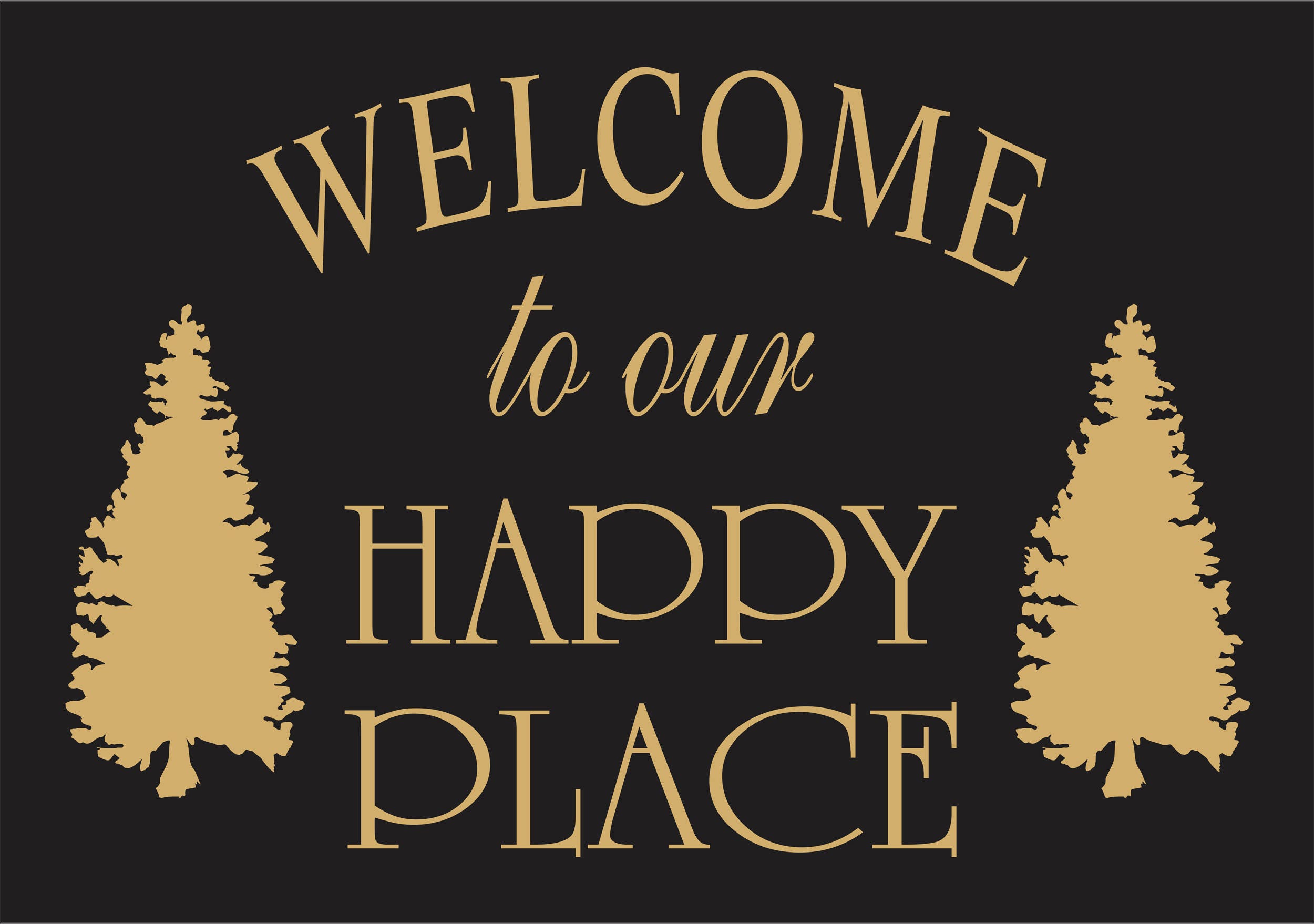 to our HAPPY PLACE stencil Reusable Stencil 4 Etsy