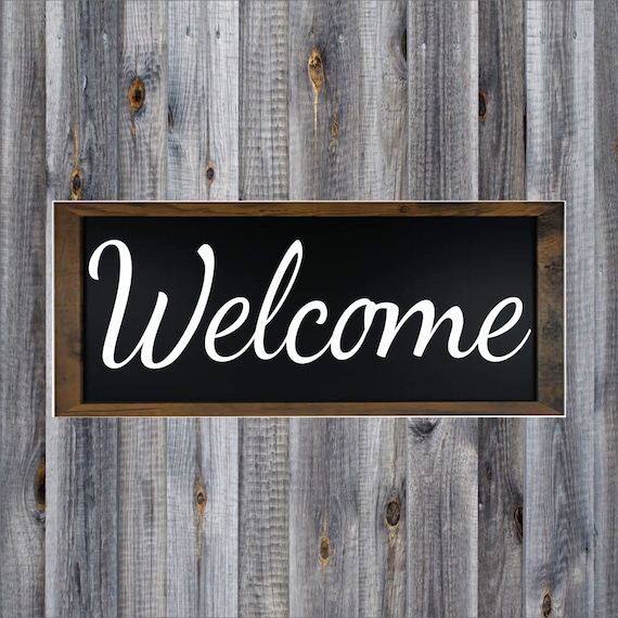 Welcome Stencil- Create Welcome Signs - Reusable STENCILS- Dancfont 8 Sizes  - Create Door Signs!