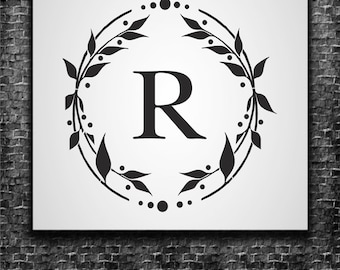 Custom Monogram Stencil, Monogram Stencils, Custom Stencil, Paint Custom Monogram Signs, Family Signs, Reusable 9 sizes, Script or Block