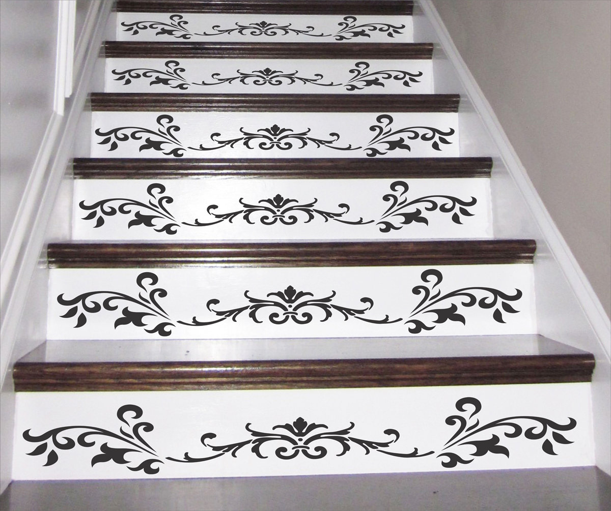 Stair Riser Stencil - Mon Chateau Staircase Stencil - Painting Stairs - Stair Design - Door Header Stencil - Staircase - 11 Sizes REUSABLE