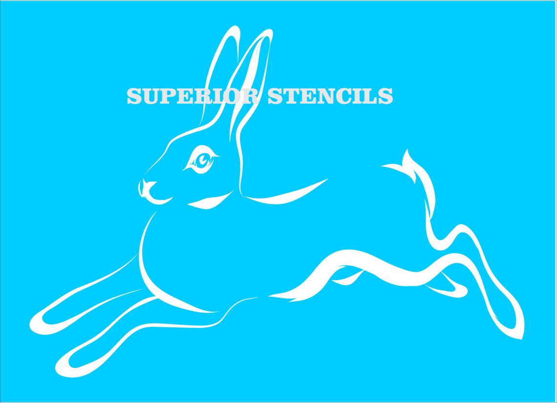 RABBIT Stencil reusable STENCIL 10 Sizes Create Cottage Etsy