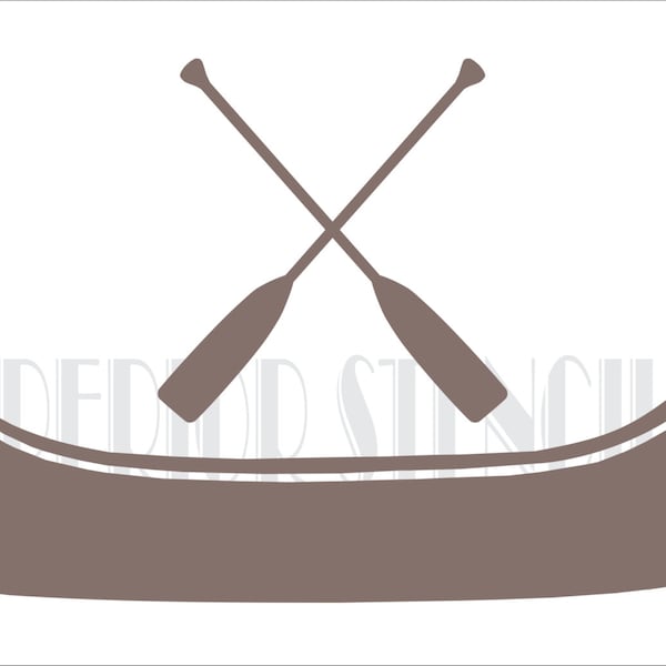 Canoe Stencil - Etsy