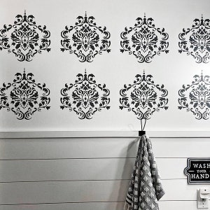 Damask Stencil | French Wall Stencil | Reusable Damask Pattern Stencil | Furniture Stencil | Tile Stencil | Floor Stencil | 16 Sizes