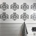 Damask STENCIL - Reusable Stencils- Damask Design 5- Available in 16 Sizes- Create Pillows, Wall Stencil, Floor Stencil, TILE Stencil 