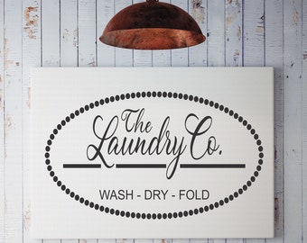 Laundry Stencil - Laundry Wall Stencil - Laundry Room - Laundry - Paint Laundry Signs - Reusable 11 Sizes