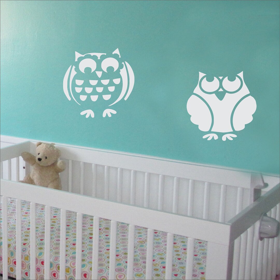 OWLS Set of 2 Stencil Nursery Stencils Nursery Wall Stencils Create ...