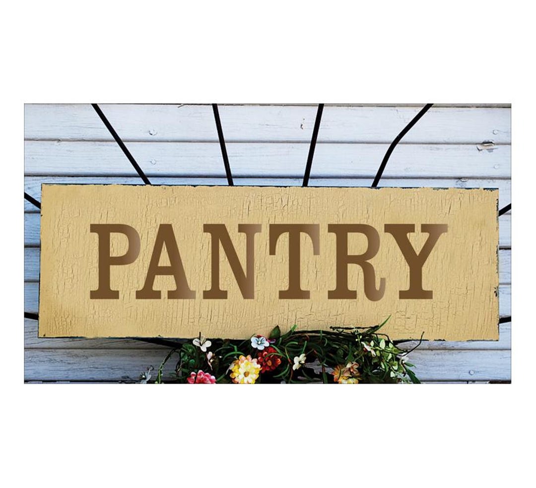 PANTRY Sign Stencil - Kitchen Stencil - Pantry Stencil - Stencil to ...