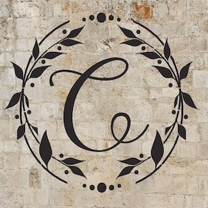 Custom Monogram Stencil – Letter A-Z – Script or Block Font – Reusable Stencil for Painting Signs – 9 Sizes