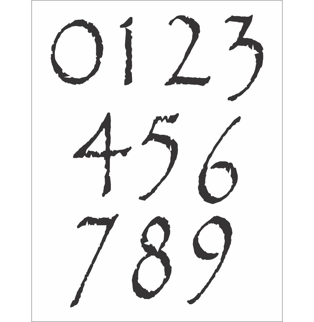 NUMBERS Stencil, Numbers, Paint Table Numbers, Paint Address Signs ...