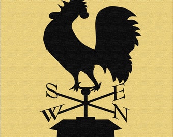 Rooster Weathervane Stencil - Farmhouse Rooster - Rooster - Rooster Weather Vane - Paint a Rooster Sign - Farm Kitchen Stencil - Reusable