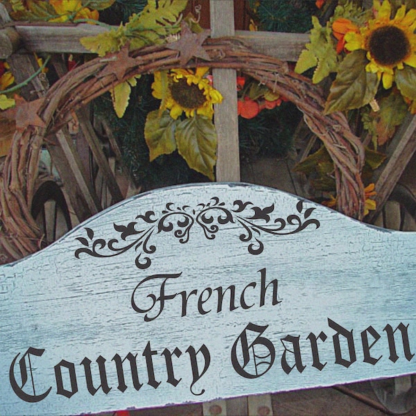 French Country Garden Stencil- Garden Sign Stencil - Kitchen Sign Stencils - Create French Garden Signs, French Signs - Reusable 6 Sizes
