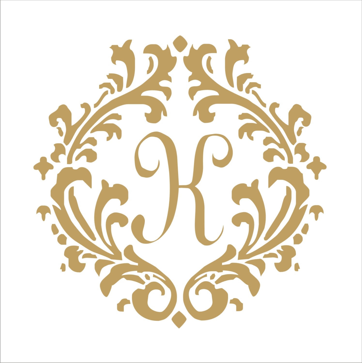Monogram Stencils, Monograms, Custom Stencils, Damask Stencils ...