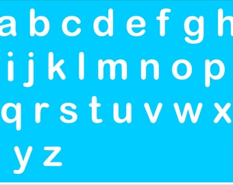 Alphabet Stencil **Reusable STENCILS** 003 A-Z Letters - 6 sizes Available- lower case- Create signs, pillows and crafts!